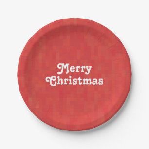 Customise personalise w/ Name, photo Christmas Paper Plate
