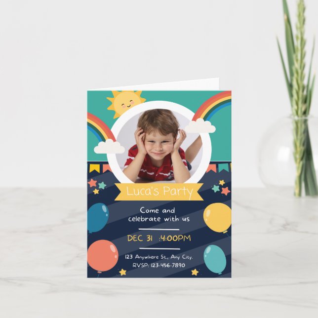 Customise, personalised birthday invitation (Front)