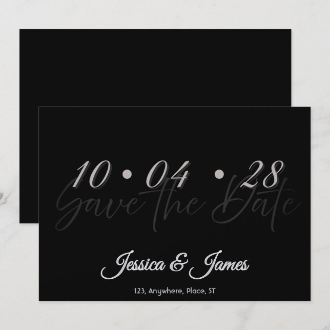Customise  Personalised Save the Date (Front/Back)