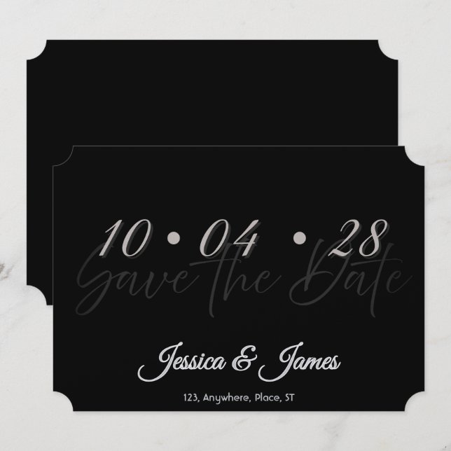 Customise  Personalised Save the Date (Front/Back)