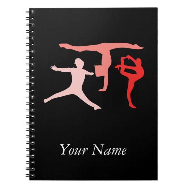 Customise Personalised Trio Gymnastics Travel Notebook (Front)