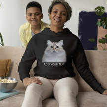 Customise Pet Photo Text Black And White Cat Lover