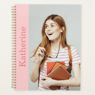 customise photo and name pastel colour  planner