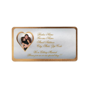 Customise Photo Wedding Invitation Return Address Label