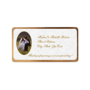 Customise Photo Wedding Thank You Return Address Label
