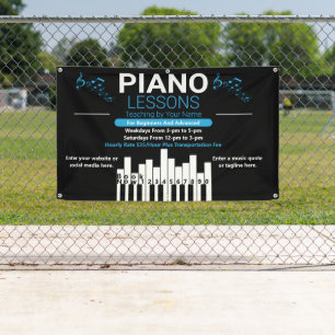 Customise Piano Lessons Music Teacher Yard Banner