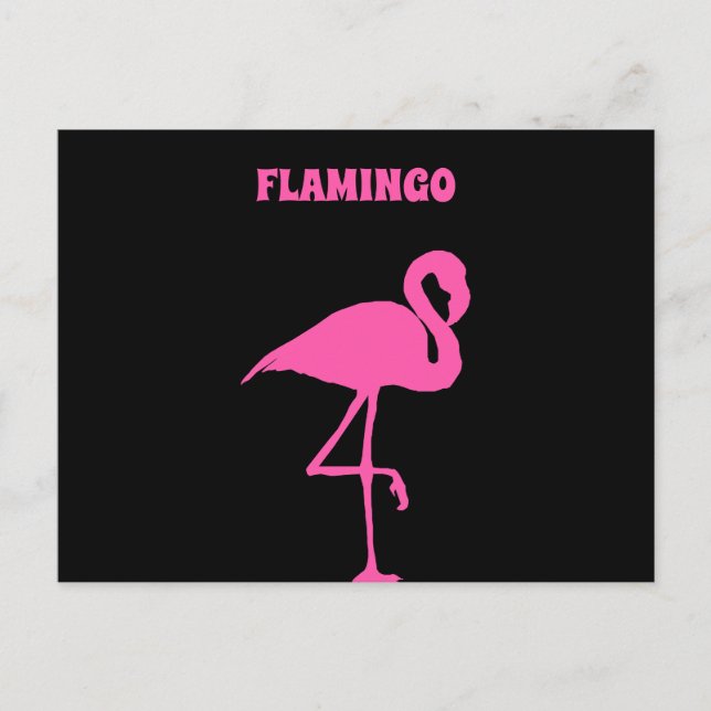 Customise Pink Flamingo Postcard (Front)