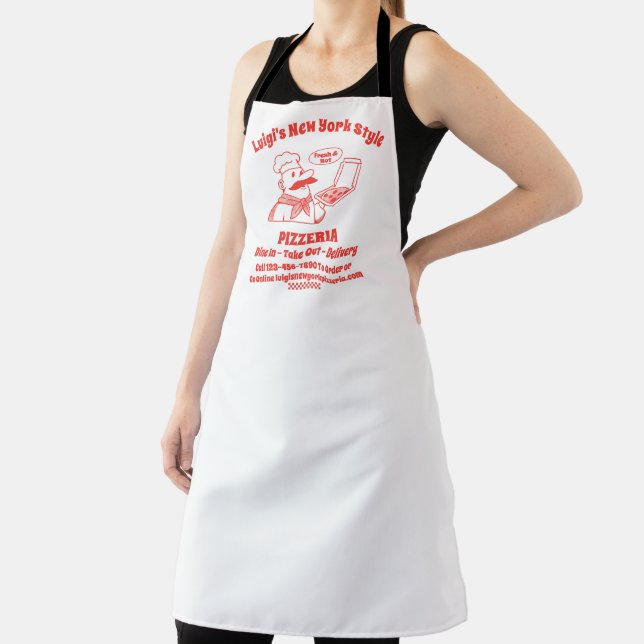 Customise Pizza Restaurant Detailed Pizza Chef Apron (Insitu)