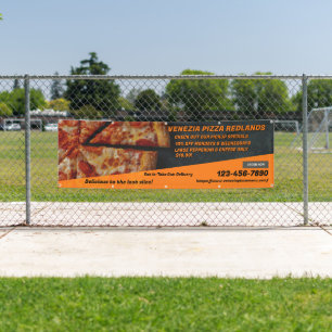 Customise Pizza Shop Pepperoni Cheese Advertise   Banner