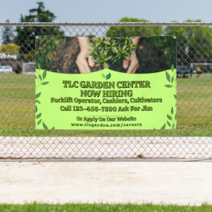 Customise Plant Nursery Garden Centre Now Hiring Banner