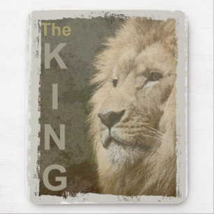 Customise Pop Art Picture Lion Head The King Mouse Pad