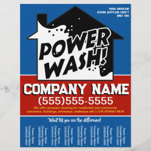 Customise! Power Washing Pressure Cleaning Promo Flyer