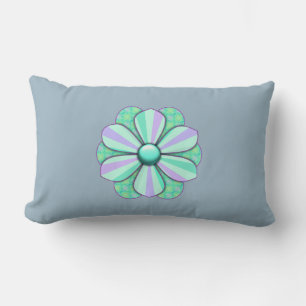 Customise Pretty Flower Design Lumbar Cushion