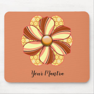 Customise Pretty Flower Design Mouse Pad
