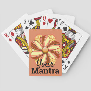 Customise Pretty Flower Design Playing Cards