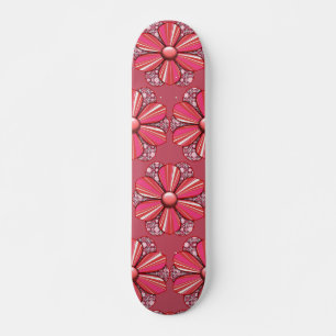 Customise Pretty Flower Design Skateboard