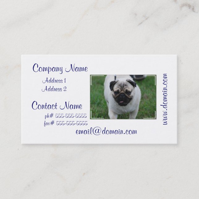 Customise Product Business Card (Front)