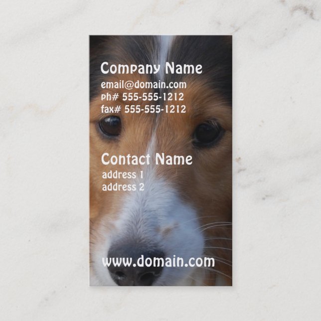 Customise Product Business Card (Front)