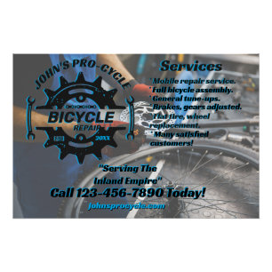 Customise Professional Bicycle Repair Business  Poster