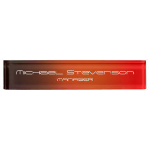 Customise Professional Modern Desk Nameplate