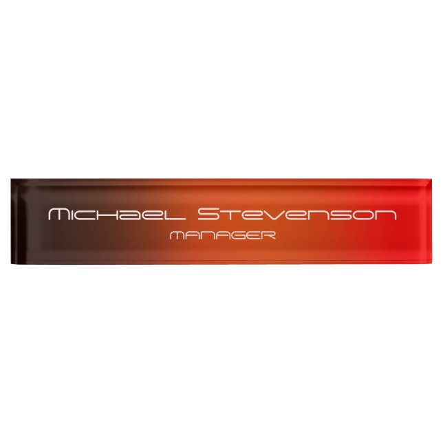 Customise Professional Modern Desk Nameplate (Front)