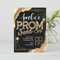 Customise PROM SEND-OFF Sparkling Black and Gold