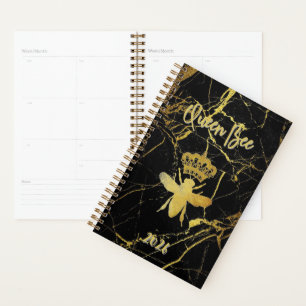 Customise QUEEN BEE Lady Boss Marble Monthly Daily Planner