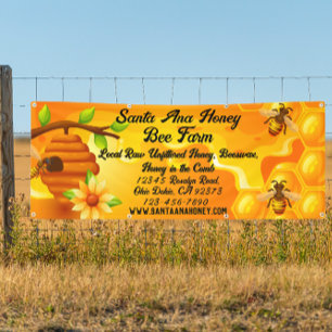 Customise Raw Honey For Sale Farm Business Banner