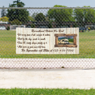 Customise Recreational Vehicle For Rent or Sale Banner