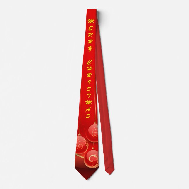 Customise Red Christmas Tie (Front)