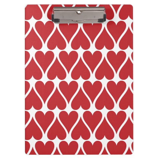 Customise Red Hearts Clipboard (Front)
