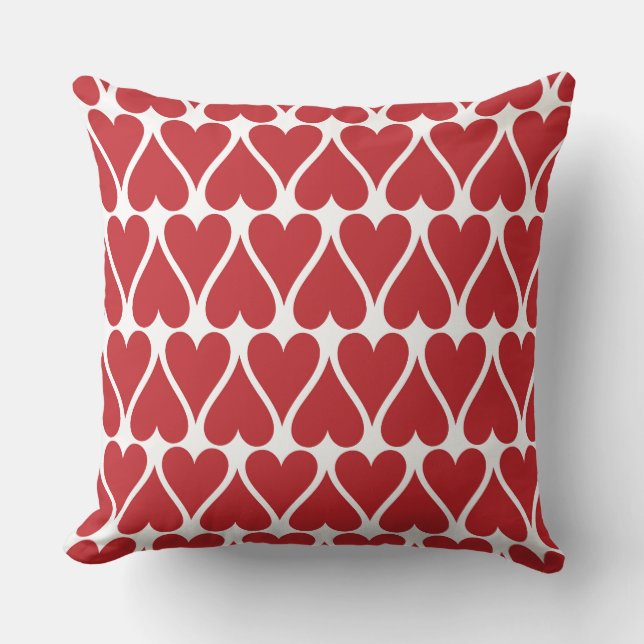 Customise Red Hearts Cushion (Front)