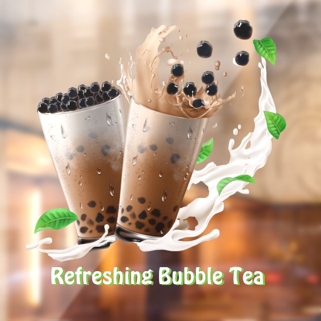 Customise Refreshing Boba Bubble Tea Advert Front (Sheet 2)