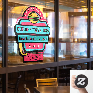 Customise Retro Burger Restaurant Front