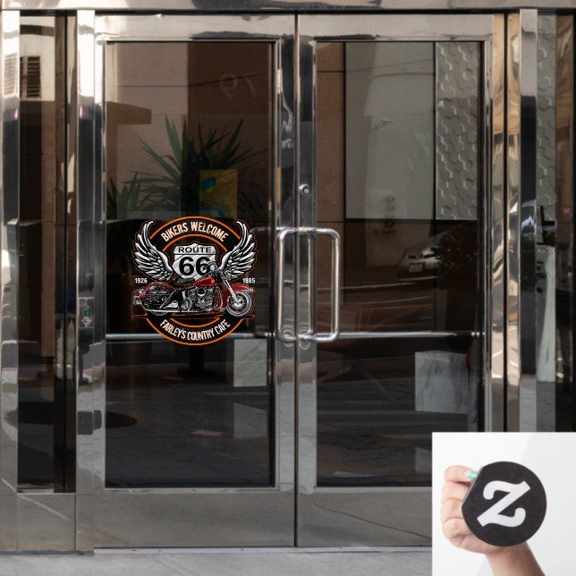 Customise Route 66 Café Garage Gas Station Biker  (Office Door)