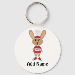 Customise Running Bunny Key Ring