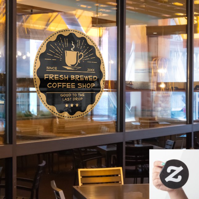 Customise Rustic Coffee Shop Cup Business Front   (Restaurant Window)