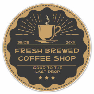 Customise Rustic Coffee Shop Cup Business Front  