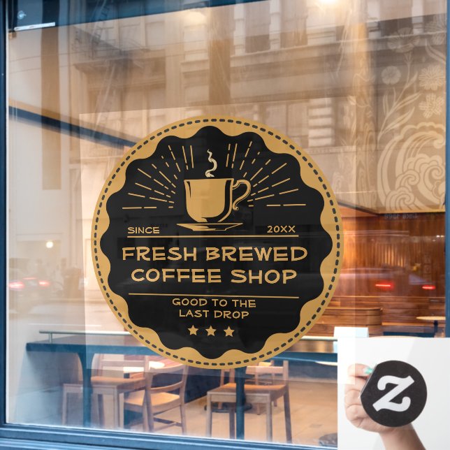 Customise Rustic Coffee Shop Cup Business Front  (Cafe Window)