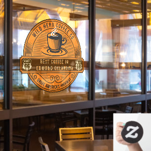 Customise Rustic Route 66 Coffee Shops Steaming Cu