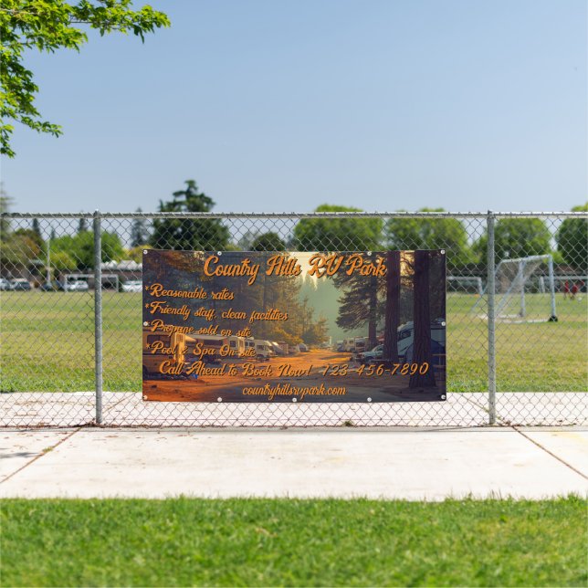 Customise RV Park Campground Highway  Banner (Insitu)