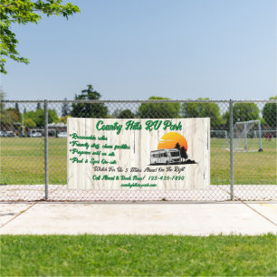 Customise RV Park Campsite Highway Banner