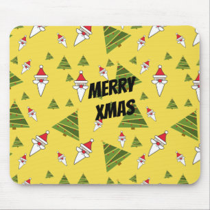 Customise Santa and Christmas Tree Mouse Pad