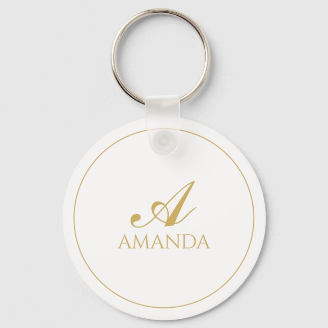 Customise Simple Name Key Ring (Front)