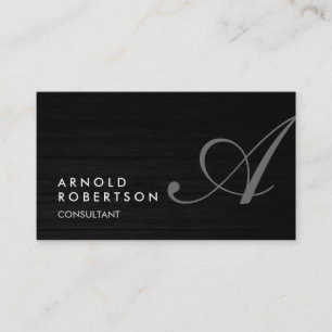 Customise Simple Plain Monogram Business Card