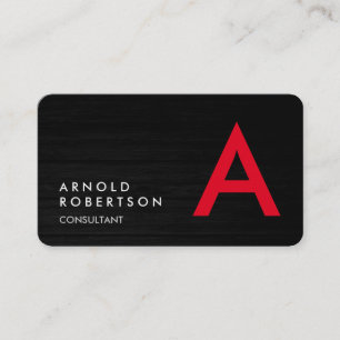 Customise Simple Plain Monogram Business Card