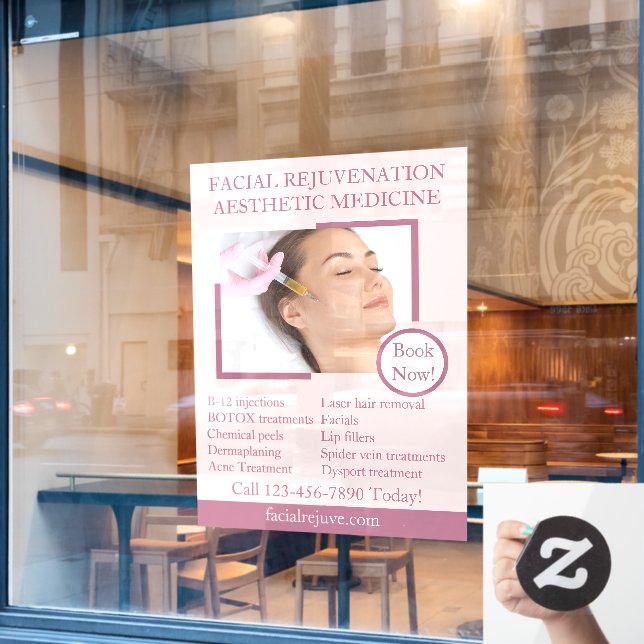 Customise Skin Treatment Botox Facials Detailed  (Cafe Window)