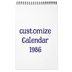 customise small Single Page Calendar