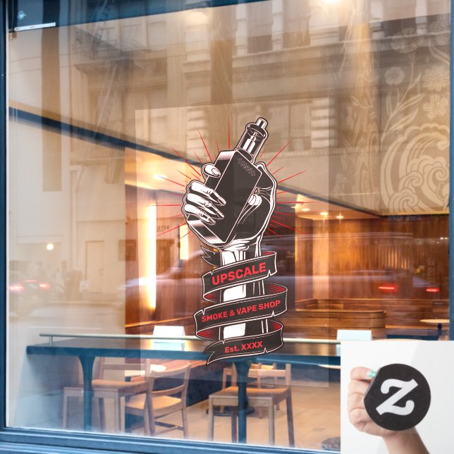 Customise Smoke and Vape Shop Small Business (Cafe Window)