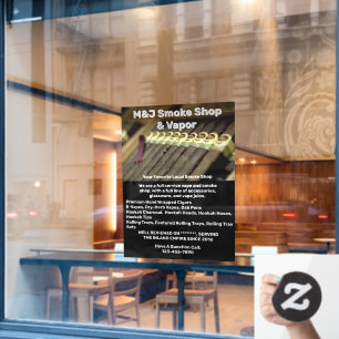 Customise Smoke Shop Advertisement For Front